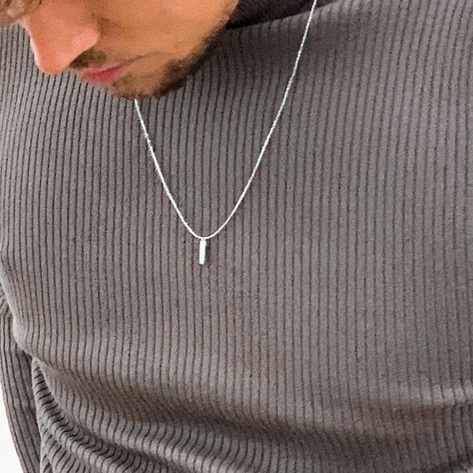 Querido Avô - Colar Americano Banhado a Ouro Branco 18k