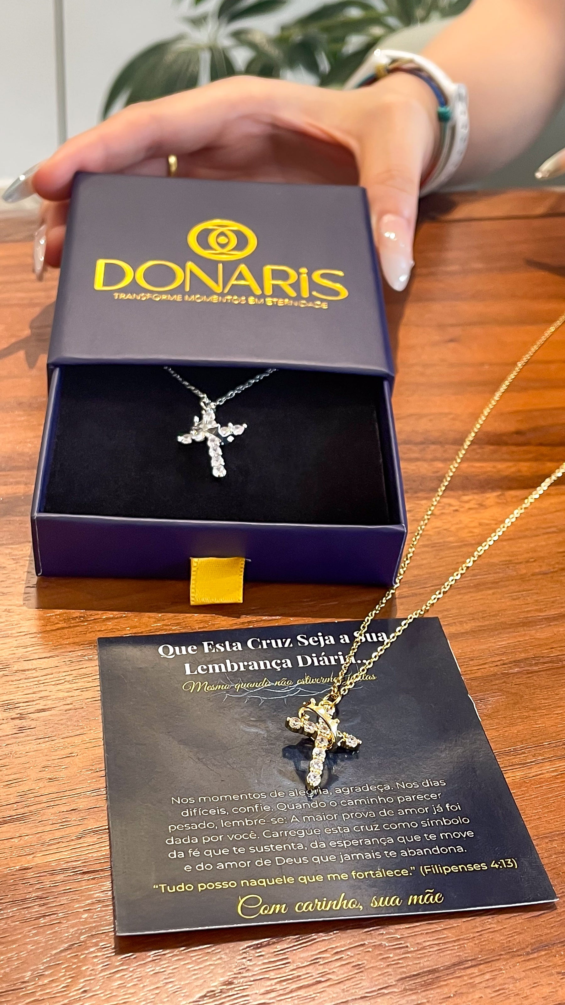Filha - Colar Cruz do Rei Banhado a Ouro 18k