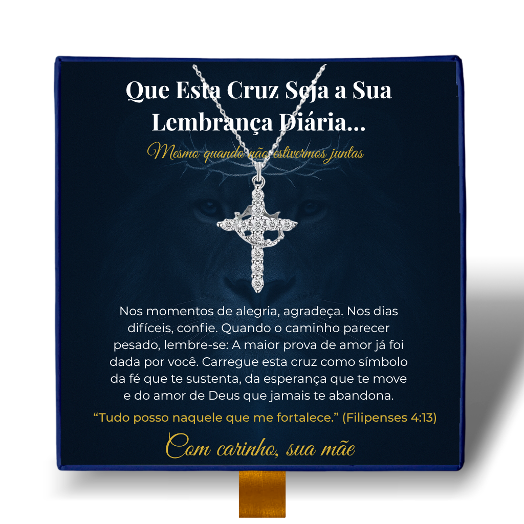 Filha - Colar Cruz do Rei Banhado a Ouro 18k