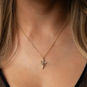 Filha - Colar Cruz do Rei Banhado a Ouro 18k