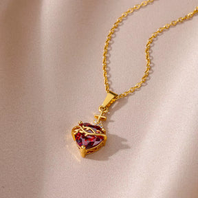 Colar Sagrado Coração Banhado a Ouro 18k