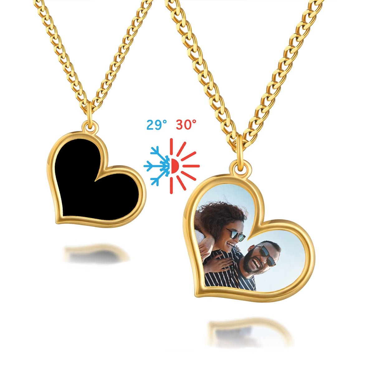 Colar Personalizado Coração Mágico Banhado a Ouro 18k