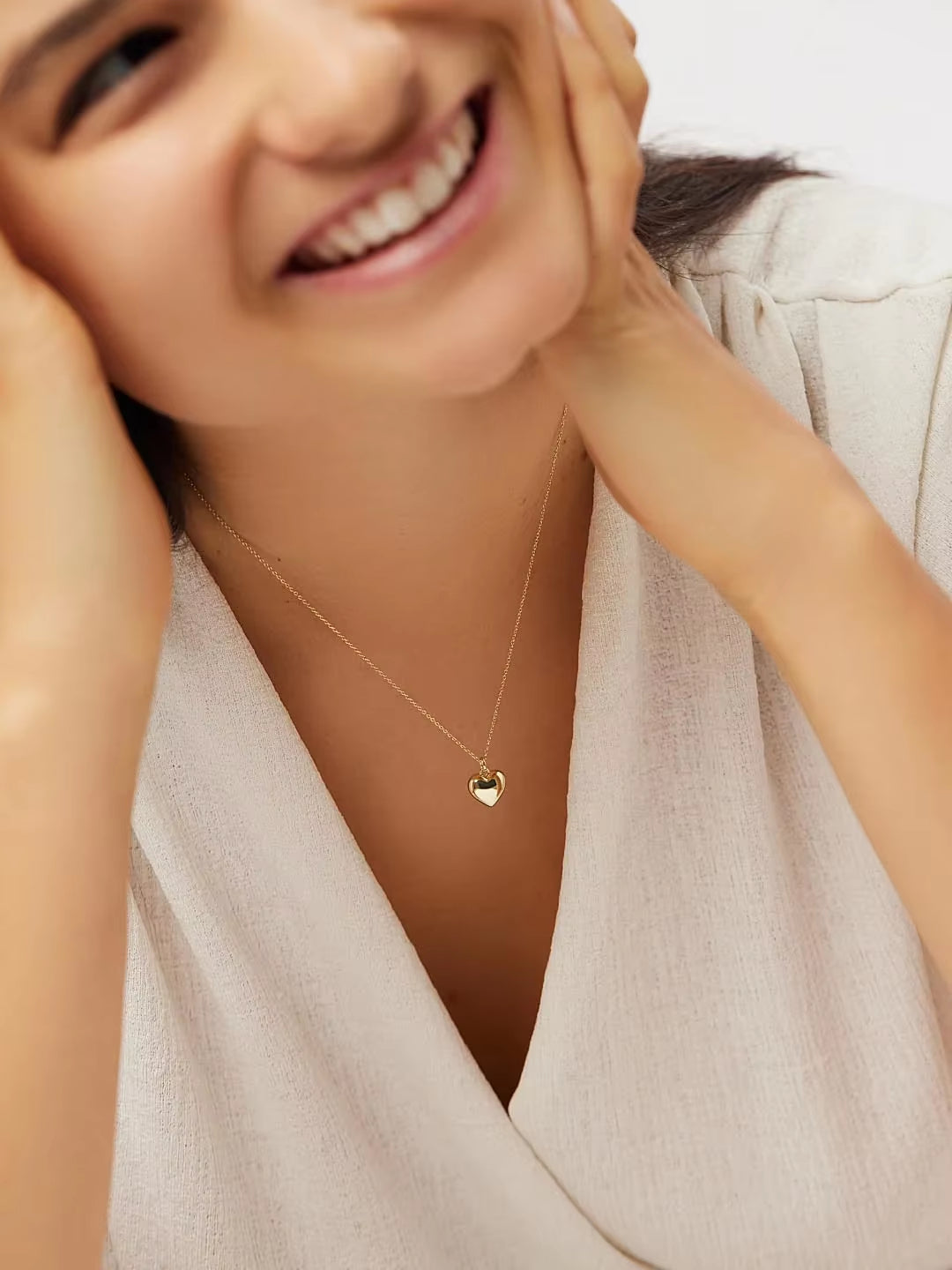 Colar Personalizado Coração 3D Banhado a Ouro 18k