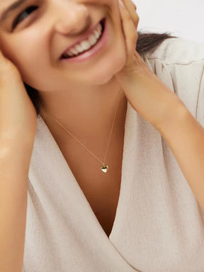 Colar Personalizado Coração 3D Banhado a Ouro 18k