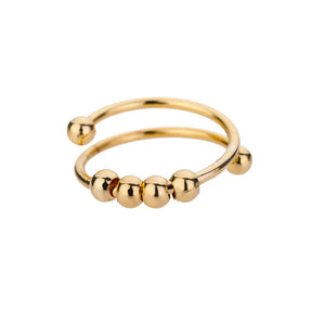 Anel Anti Ansiedade Banhado a Ouro 18k