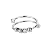 Anel Anti Ansiedade Banhado a Ouro 18k
